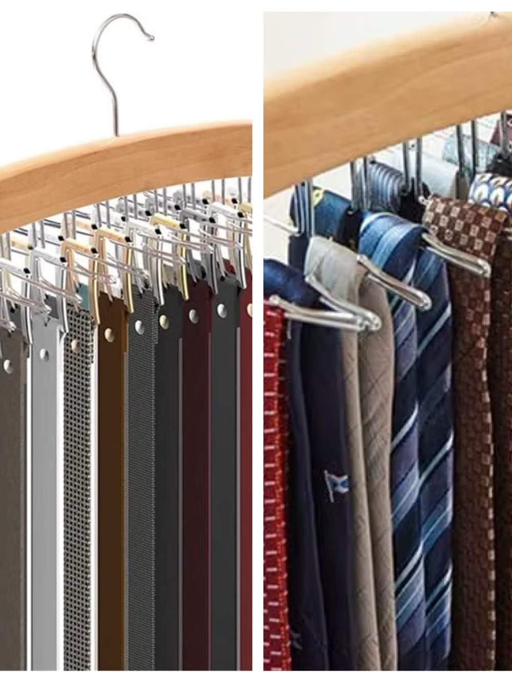 Two Wooden Multifunctional Hangers Bundle – Space Saving Storage Rack
